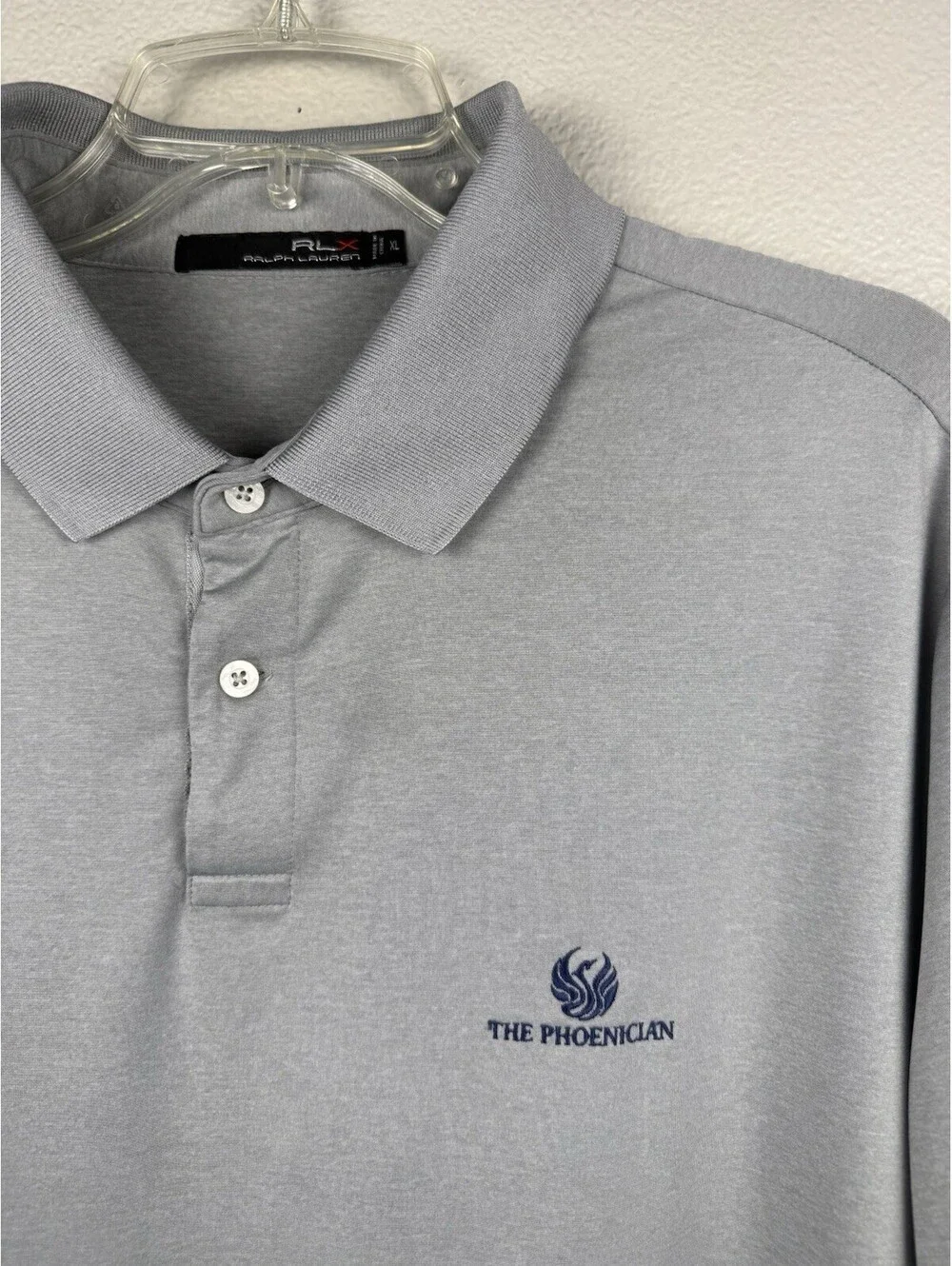 RLX Ralph Lauren Polo XL Gray Performance Golf Shirt The Phoenician Resort